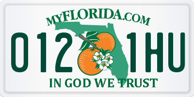 FL license plate 0121HU