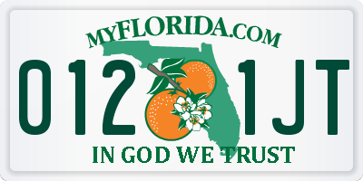FL license plate 0121JT