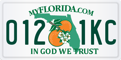 FL license plate 0121KC