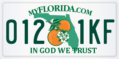FL license plate 0121KF