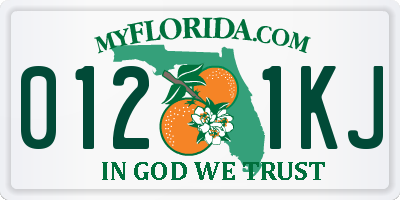 FL license plate 0121KJ