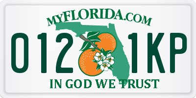 FL license plate 0121KP