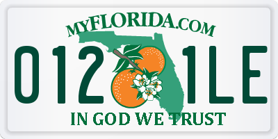 FL license plate 0121LE