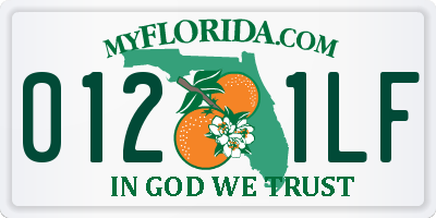 FL license plate 0121LF