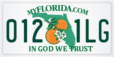 FL license plate 0121LG