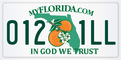 FL license plate 0121LL