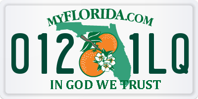 FL license plate 0121LQ