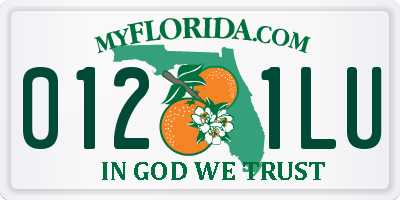 FL license plate 0121LU