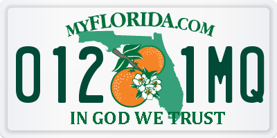 FL license plate 0121MQ