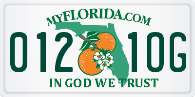 FL license plate 0121OG