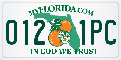 FL license plate 0121PC