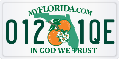 FL license plate 0121QE