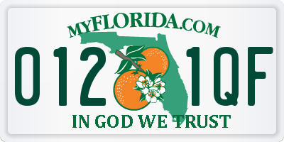 FL license plate 0121QF
