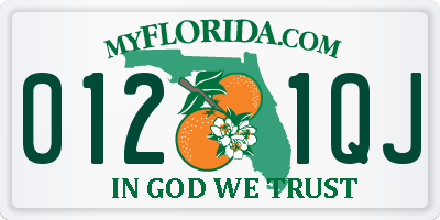 FL license plate 0121QJ