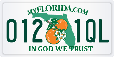 FL license plate 0121QL