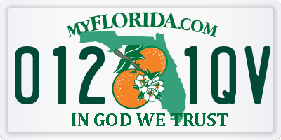 FL license plate 0121QV