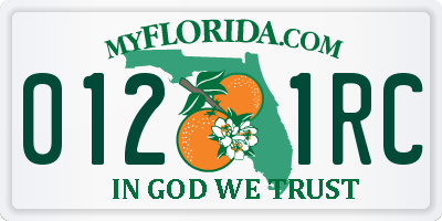 FL license plate 0121RC