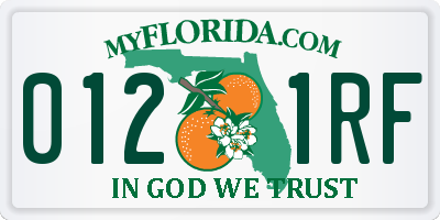 FL license plate 0121RF