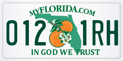 FL license plate 0121RH