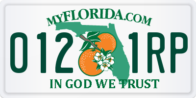 FL license plate 0121RP