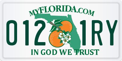 FL license plate 0121RY