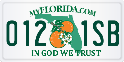 FL license plate 0121SB