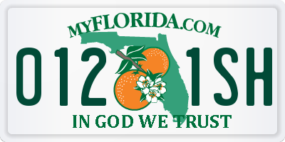 FL license plate 0121SH