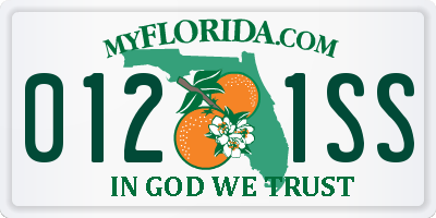 FL license plate 0121SS