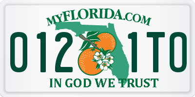 FL license plate 0121TO
