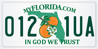 FL license plate 0121UA