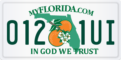 FL license plate 0121UI