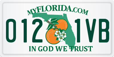 FL license plate 0121VB