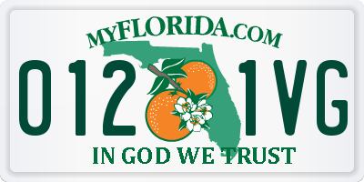 FL license plate 0121VG