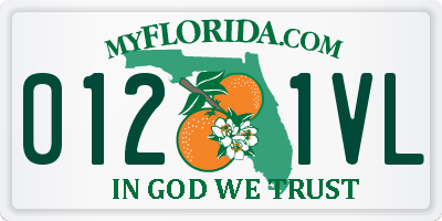 FL license plate 0121VL