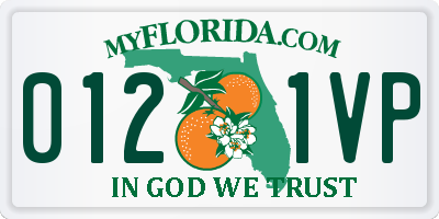 FL license plate 0121VP