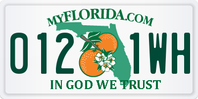 FL license plate 0121WH