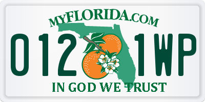 FL license plate 0121WP