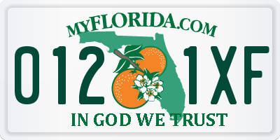 FL license plate 0121XF