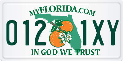 FL license plate 0121XY