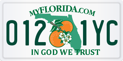 FL license plate 0121YC