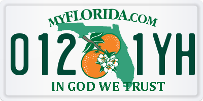 FL license plate 0121YH