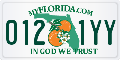 FL license plate 0121YY