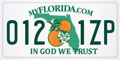 FL license plate 0121ZP