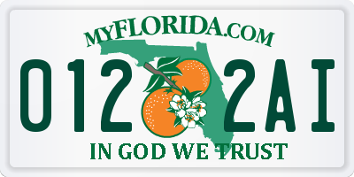 FL license plate 0122AI
