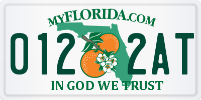 FL license plate 0122AT