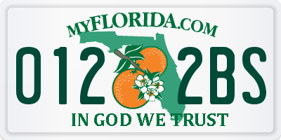 FL license plate 0122BS