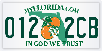 FL license plate 0122CB