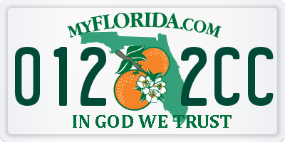 FL license plate 0122CC