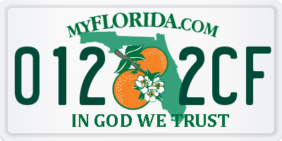 FL license plate 0122CF