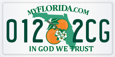 FL license plate 0122CG